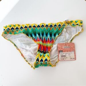 Luli Fami Tulum Party Full Ruched Back Bikini Bottom NWT